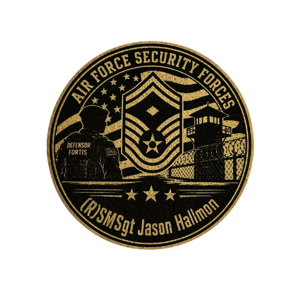 Air Force Security Forces Retirement Coaster
